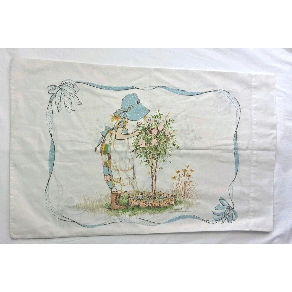 Holly Hobbie Pillowcase American Greetings Co Vintage 90s Prairie Country